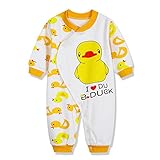 エルフ ベビー(Fairy Baby)ベビーカバーオールロンパース 長袖 春秋 出産祝い 可愛い鴨柄 6M