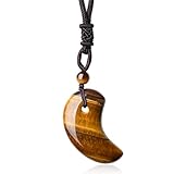 (アモールウィング)AmorWing タイガーアイ 金運上昇勾玉 ペンダント/ネックレス 長さ調節可能 メンズ レディース