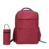 YuHan Oxford Baby Backpack Diaper Bag Nappy Pad Insulation Bag Fit Stroller Red by YUHAN