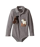 [ドルチェアンドガッバーナ] Dolce & Gabbana Kids ボーイズ Patch Canine One-Piece (Infant) ワンピース Grey Melange 3-6 Mont
