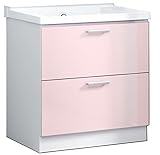 TOTO 洗面化粧台 KZ 750mm 2段引き出し パナシェピンク LDCC075BCGGG1P