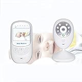 ワイヤレスベビーモニター、HDナイトビジョン双方向音声通話、ベビー泣き警告灯、気温計、音楽、多機能モニター付き