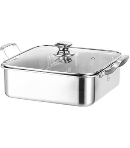 Amazon.co.jp: だんらん ステンレス製 木蓋 付 角型 おでん鍋 28×24cm