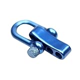 Baoblaze 調整可能　304ステンレススチール製　U字型　シャックル　バックル　パラコード　ブレスレット用　アクセサリー　全4色 - 青