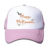 ボーイズ メッシュキャップ 通気性 大人気 旅行 ハット ハッピー ハロウィン バット 日焼け止め 帽子 カジュアル ストーリート系ピンク プリント付き 無地