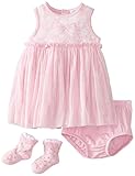 Petit Lem Baby-Girls Newborn Sparkling Roses Baby Dress and Diaper Cover