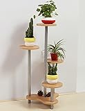CHAOXIANG フラワーシェルフアイロンフロアタイプ4層植木鉢ヨーロッパスタイルのシンプルな屋内と屋外のオブジェクト工場盆栽棚 (色 : B, サイズ さいず : 43cm*71.1cm)