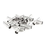 uxcell BNCコネクタ シルバートーン メタル ビデオコネクタ 交換部品 T字型 10個入り