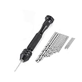 Xiton ピンバイス ハンドドリル 小型 ハンド ドリル ステンレスピンバイス 穴あけドリル 穴あけツール DIY工具 手動ドリル 精密 木工 電源不要 騒音なし 26本セット