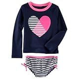 OSHKOSH(オシュコシュ) オシュコシュハートラッシュガードセット ネイビー 水着 12歳【並行輸入】