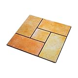 【お徳用 2 セット】 雑草の生えにくいテラコッタ調マット 6枚組×2セット