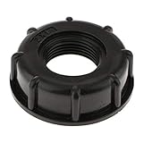 F Fityle 品質保証　ibc水タンク　アダプター　スレッドアウトレット用　多用途　便利　実用的　ブラック　全3サイズ - 1インチ