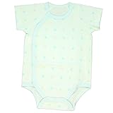 シンク・ビー キャラメル ボディウェア 天竺 水玉&動物プリント(半袖前開き) 60cm ブルー 天竺 25-10162