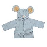 PUERI 子供用バスローブ ベビーバスタオル タオル生地　お顔と耳付　可愛い　ベビーシャワーに最適 男女兼用　出産祝い　（0-18ヶ月）