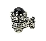 Carpe Diem Hardware 6500-9C-Ox Crowning Glory Queen Penelope Large Crown Knob/Lion Head Base with Sw