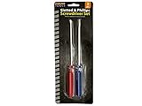 sterling DM050 Slotted and Phillips Screwdriver Set, Blue/Red/Silver [並行輸入品]