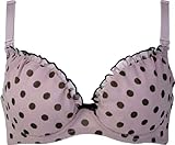 マミールナ 水玉プリントフリルブラジャー E70 ピンク シフォン #61066