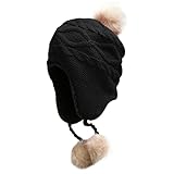 MIOIM キッズ ガールズ 帽子 ニット帽 耳あて 秋冬 ベビー 帽子 防寒 くま 耳付き ニット帽 子供用 可愛い ふわふわ 暖かい ニットキャップ ボア 男の子 女の子 冬用ハット おしゃれ 通