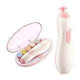 Xiton 電動ベビーネイルケアキット 赤ちゃん爪切りセット ベビーレーベル 超静音ベビー用爪みがき アタッチメント6種類付き ママにも使えるネイルケア