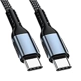 USB Type C ケーブル PD対応100W/5A急速充電 Type c to Type c タイプC 充電ケーブル 高速データ転送 高耐久ナイロン編み MacBook Pro、iPad Pro/Air、iPad mini 6、Xperia、Galaxy、Pixel等Type C機種対応(1.5m)