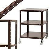 スマートラック NSTRK-124 幅45×奥行30×高さ64.5cm 3段 ブラウン 80㎏/全