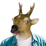 動物マスク パーティーマスク コスプレ マスク 鹿マスク 仮装 変装 お面 かぶりもの 仮装イベン サイズ カラー: マルチカラー