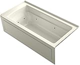 KOHLER 1949-RAW-96 Archer 66-Inch x 32-Inch Alcove Whirlpool with Bask Heated Surface, Integral Apro