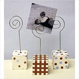 New Arrivals Small Photo Blocks, Set of 3, Blue/Chocolate by New Arrivals