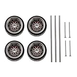 GIZMAC 1/64スケール ホイール セット モデルカー用 アクセサリー 金属 A4 乗用車 用