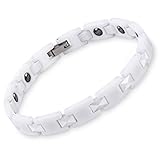 MURTOOムートーホワイトセラミックゲルマニウム磁気ブレスレット睡眠改善 肩こり解消