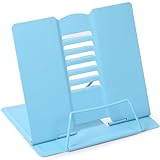 ブックスタンド 書見台 おしゃれ 卓上 読書台 ブックレスト 傾斜台 折りたたみ 角度調整 読書用 譜面台 本スタンド (ブルー)