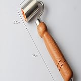 木製のハンドルをもつ質感ダブルスチールベアリングと縫い目ツールステンレス鋼面をカバーするころ軸受の壁紙ペースト壁紙壁、ローラーベアリング、