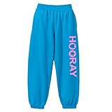 HOORAY(フーレイ) パンツ ダンス 衣装 ヒップホップ ハートスタースウェットスウェットパンツ L ターコイズブルー