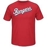 MLB Texas Rangers合成画面印刷ショートスリーブTシャツ レッド