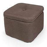 タンスのゲン 収納スツール チェア 四角型 ブラウン 11310008 10