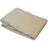 日本製 肌ざわりのよい 麻 ダブルガーゼケット フランス産リネン100％ シングル／表面：オフホワイト 裏面：キナリ NKP0009T