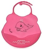 Baby Bib - Soft Comfortable Waterproof Light Silicone Baby Bib - Easily Wipes Clean - Keep Stains Of