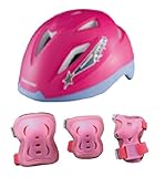 [ ブリヂストン ] 【 子供用セーフティヘルメット Boy's＆Girl's / ピンク 】と【 プロテクター/ピンク 】