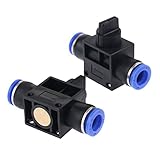 空気圧 ボール バルブ コネクタ　プッシュイン式継手 水ホースチューブ プラスチック製 1本入り 10mm