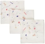 オーパス SANDRADEE 国産 日本製 ガーゼ ハンカチ 3枚組 セット マリン うさぎ くま 綿 100%