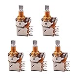 B Blesiya 5個　ポテンショメータ　18mm　シャフト　コントロールポット　プッシュプルポット　耐久性