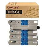 【Amazon.co.jp限定】OKI用 TNR-C4J TNR-C4JK1 TNR-C4JC1 TNR-C4JM1 TNR-C4JY1 (4色セット BK/C/M/Y）互換トナーカートリッジ 対応機種：OKI C301DN【Tankard】