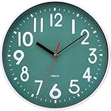 掛け時計 静音 時計 壁掛け 非電波 北欧 シンプル おしゃれ 壁掛け時計 見やすい 30cm (グリーン)