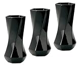 BLACK&WHITE 花瓶 ブラック 70Φ×140Hmm 005-C-BK 3個セット