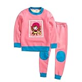 PANCY 子供服 長袖 ルームウェア 上下セット 秋冬 裏起毛 女の子(ピンク,140)