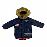 ジャケット 中綿 ベビー 男の子 ジャンパー ミリタリー風 コート ネイビー 95