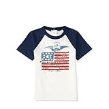 ポロラルフローレン アメリカンフラッグ ベースボール 半袖Tシャツ ホワイト (男の子12～24か月用) 18M [並行輸入品]
