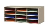 Durham 432-75 Tan Cold Rolled Steel Horizontal Literature Storage Rack 33-3/4 Width x 14-1/4 Height 
