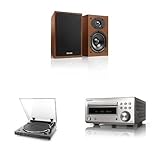 Denon レコードプレーヤー/スピーカーセット チェリー/ブラック/シルバー [SC-M41 + DP-200USB + RCD-M41]