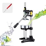 Hanchen 手動ジューサー フルーツしぼり ハンドジューサー フレッシュジュース オレンジ・レモン・りんご・トマト・グレープフルーツなどジューシーな果物対応 果汁絞り器 家庭用 業務用 (黒)